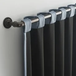Sun Zero Aria Magnetic Closure Back Tab 100% Blackout Set of 2 Curtain Panel