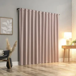 Sun Zero Aria Magnetic Closure Back Tab 100% Blackout Set of 2 Curtain Panel