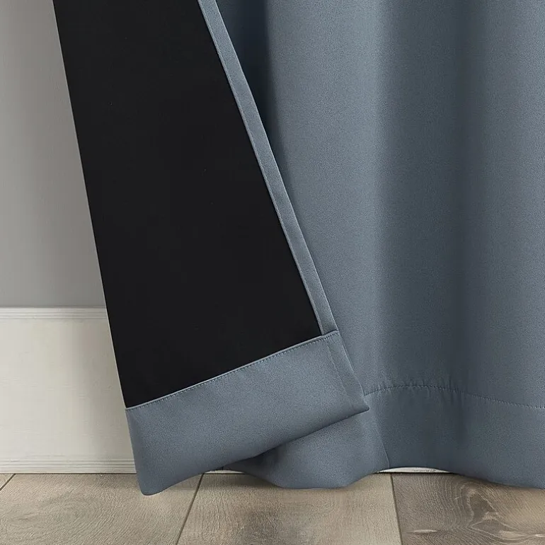 Sun Zero Aria Magnetic Closure Back Tab 100% Blackout Set of 2 Curtain Panel