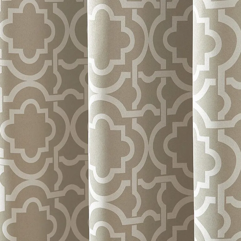 Sun Zero Barnett Trellis Grommet Top Energy Saving Blackout Single Curtain Panel