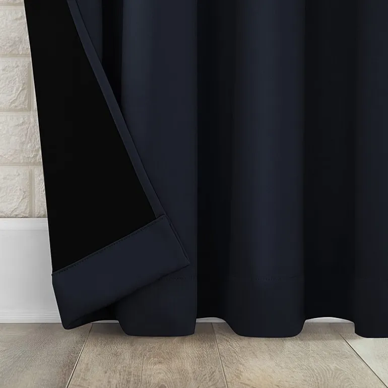 Sun Zero Bergen Rod Pocket 100% Blackout Single Curtain Panel
