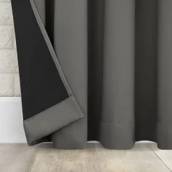 Sun Zero Bergen Rod Pocket 100% Blackout Single Curtain Panel