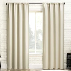 Sun Zero Bergen Rod Pocket 100% Blackout Single Curtain Panel