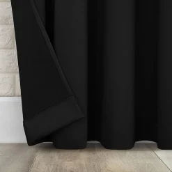Sun Zero Bergen Rod Pocket 100% Blackout Single Curtain Panel