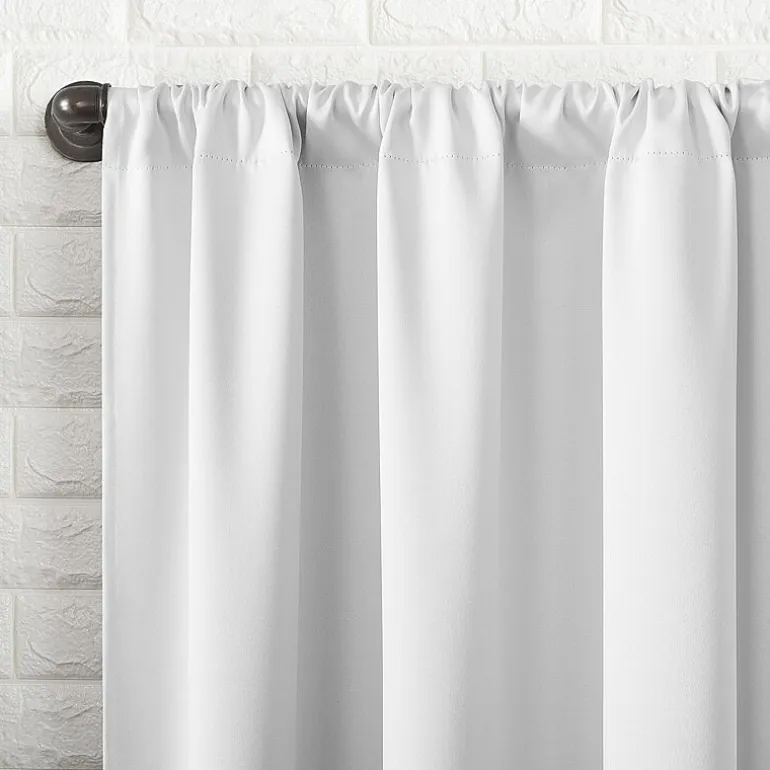 Sun Zero Bergen Rod Pocket 100% Blackout Single Curtain Panel