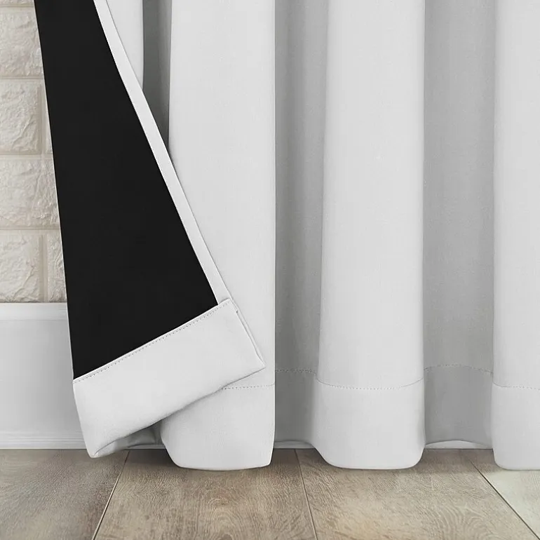 Sun Zero Bergen Rod Pocket 100% Blackout Single Curtain Panel