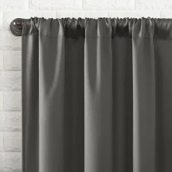 Sun Zero Bergen Rod Pocket 100% Blackout Single Curtain Panel