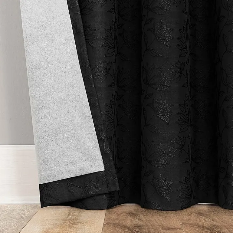Sun Zero Bronte Floral Rod Pocket Light-Filtering Single Curtain Panel