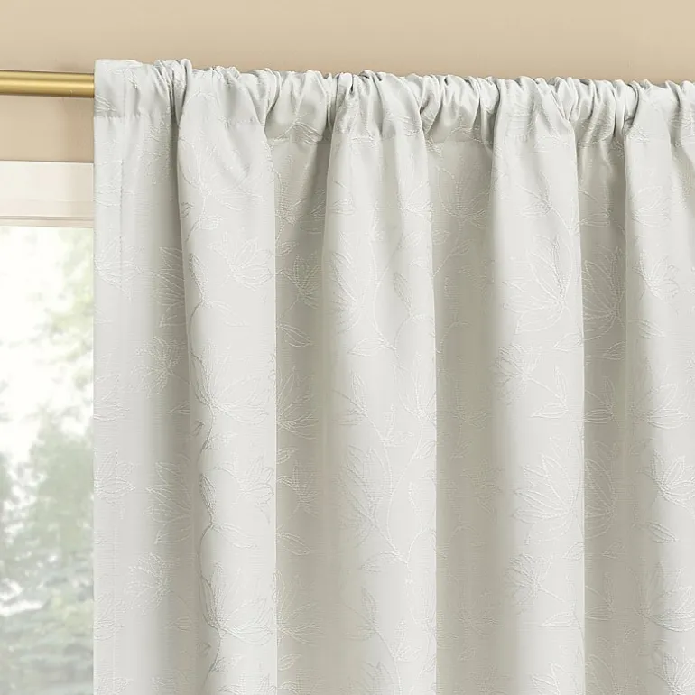 Sun Zero Bronte Floral Rod Pocket Light-Filtering Single Curtain Panel