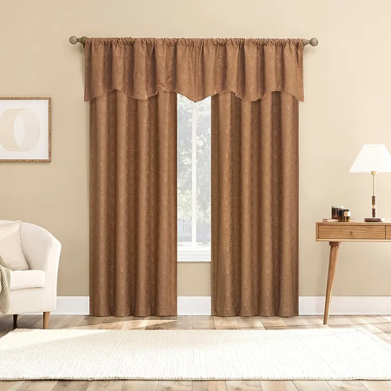 Sun Zero Bronte Floral Rod Pocket Light-Filtering Single Curtain Panel