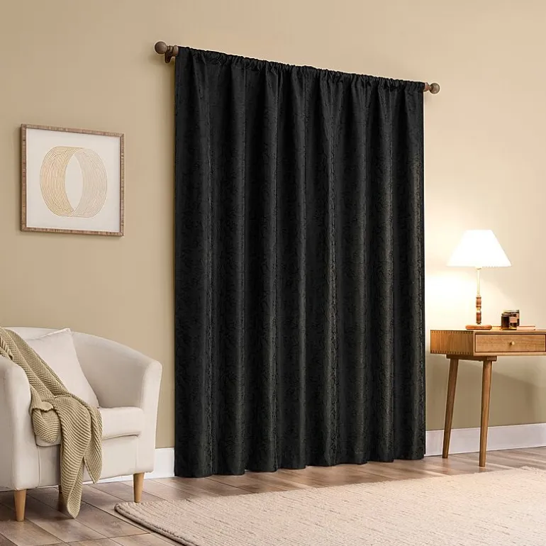 Sun Zero Bronte Floral Rod Pocket Light-Filtering Single Curtain Panel