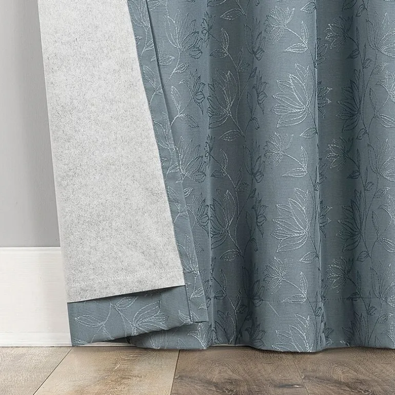 Sun Zero Bronte Floral Rod Pocket Light-Filtering Single Curtain Panel