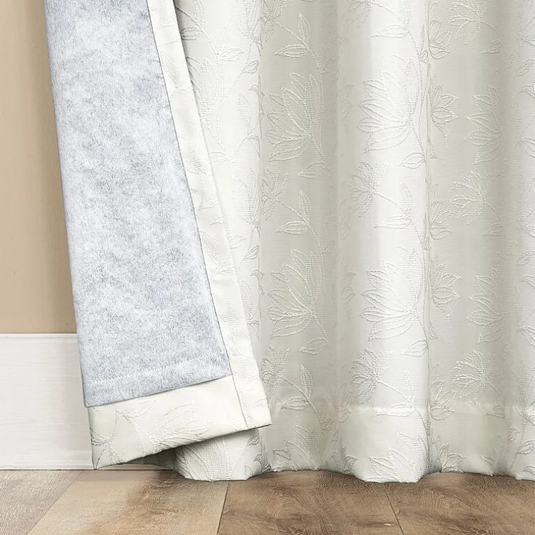 Sun Zero Bronte Floral Rod Pocket Light-Filtering Single Curtain Panel