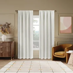 Sun Zero Bronte Floral Rod Pocket Light-Filtering Single Curtain Panel