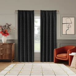 Sun Zero Bronte Floral Rod Pocket Light-Filtering Single Curtain Panel