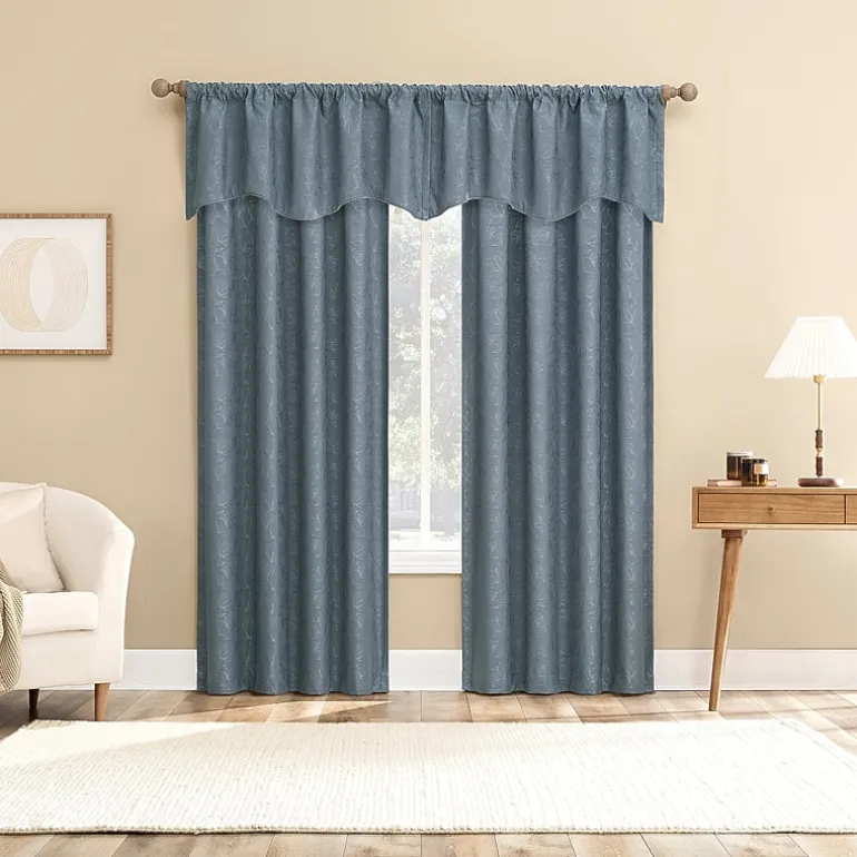 Sun Zero Bronte Floral Rod Pocket Light-Filtering Single Curtain Panel