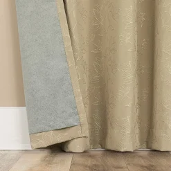 Sun Zero Bronte Floral Rod Pocket Light-Filtering Single Curtain Panel