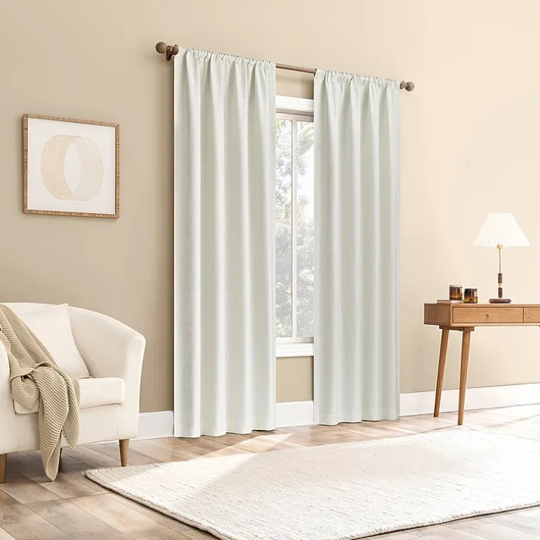Sun Zero Bronte Floral Rod Pocket Light-Filtering Single Curtain Panel