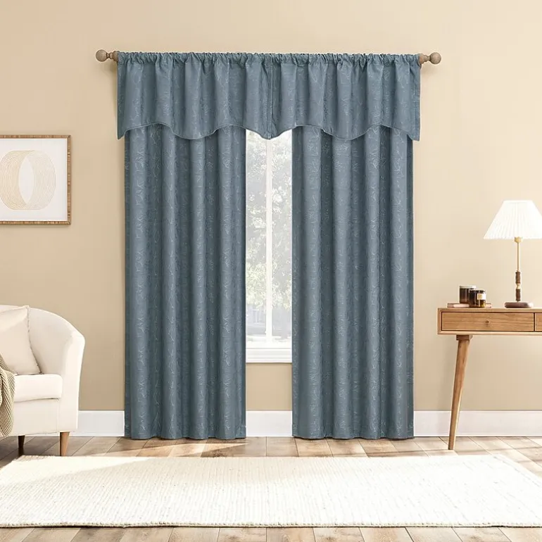 Sun Zero Bronte Floral Rod Pocket Tailored Valance