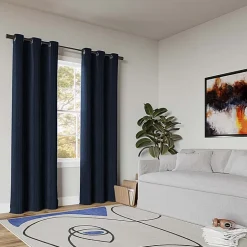 Sun Zero Cascade Grommet Top Blackout Single Curtain Panel