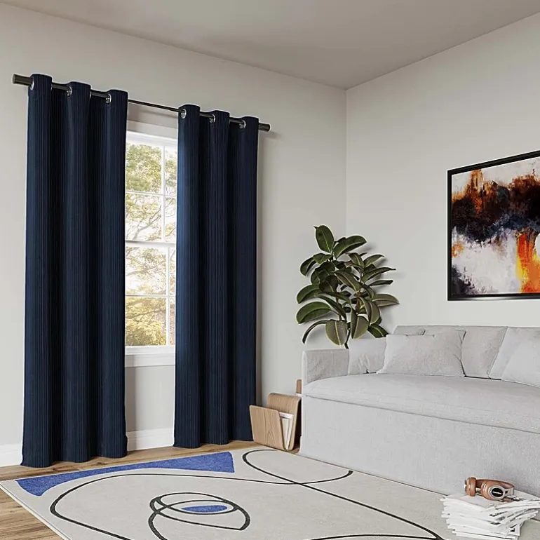 Sun Zero Cascade Grommet Top Blackout Single Curtain Panel