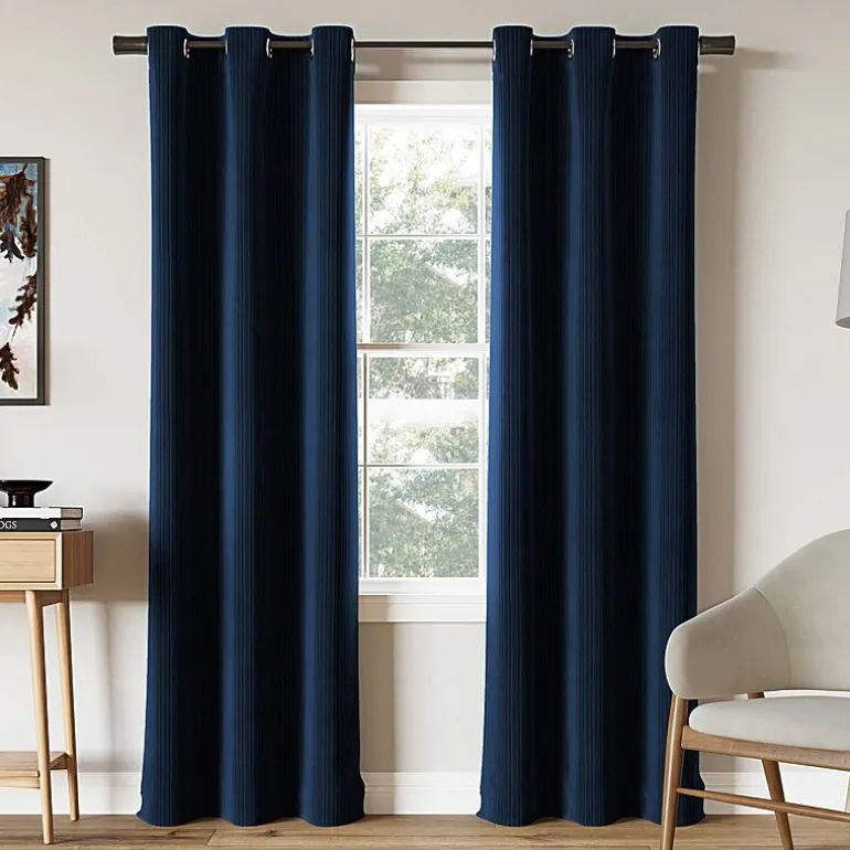 Sun Zero Cascade Grommet Top Blackout Single Curtain Panel