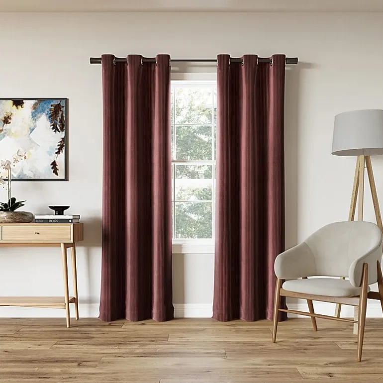 Sun Zero Cascade Grommet Top Blackout Single Curtain Panel