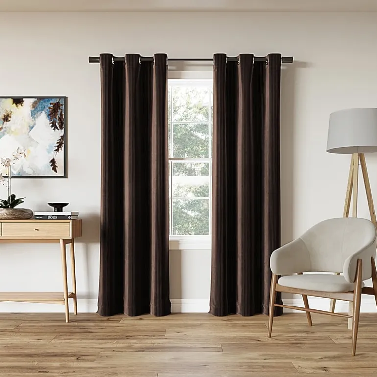 Sun Zero Cascade Grommet Top Blackout Single Curtain Panel