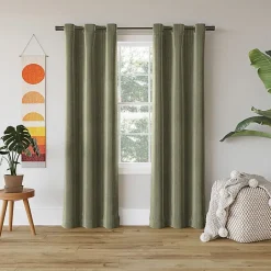 Sun Zero Cascade Grommet Top Blackout Single Curtain Panel