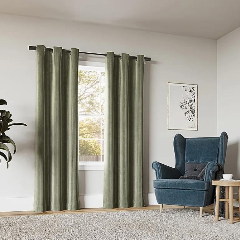 Sun Zero Cascade Grommet Top Blackout Single Curtain Panel