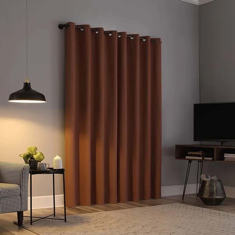 Sun Zero Channing Grommet Top Energy Saving 100% Blackout Single Curtain Panel