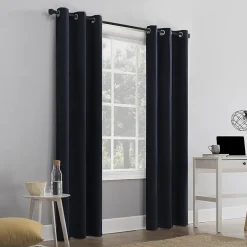 Sun Zero Cyrus Grommet Top Energy Saving 100% Blackout Single Curtain Panel