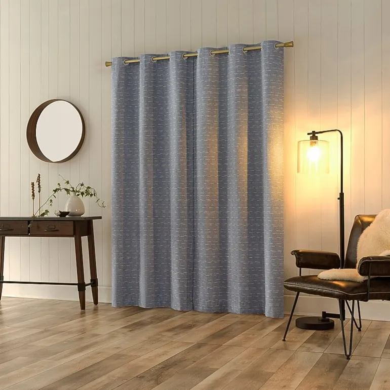 Sun Zero Dresden Detail Magnetic Grommet Top Light-Filtering Set of 2 Curtain Panel