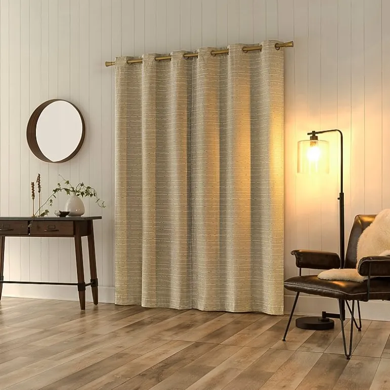 Sun Zero Dresden Detail Magnetic Grommet Top Light-Filtering Set of 2 Curtain Panel