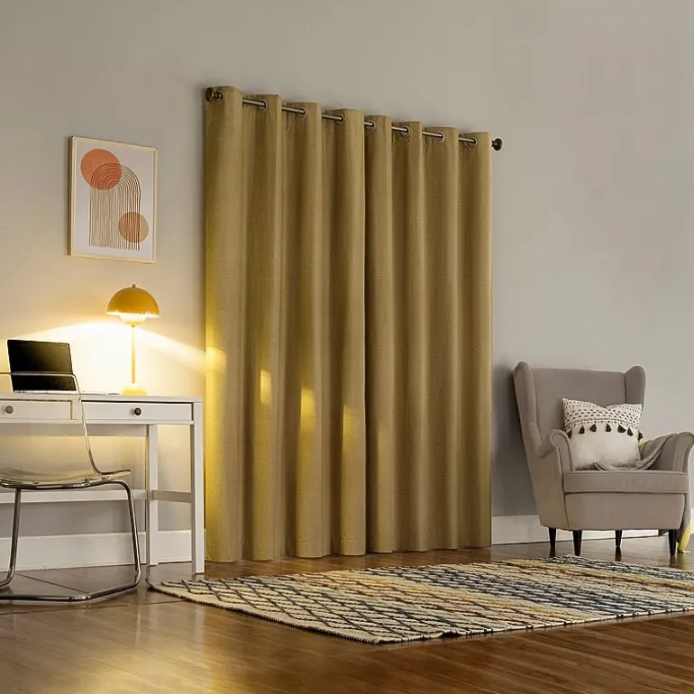 Sun Zero Duran Grommet Top Energy Saving 100% Blackout Single Curtain Panel