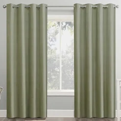 Sun Zero Duran Grommet Top Energy Saving 100% Blackout Single Curtain Panel