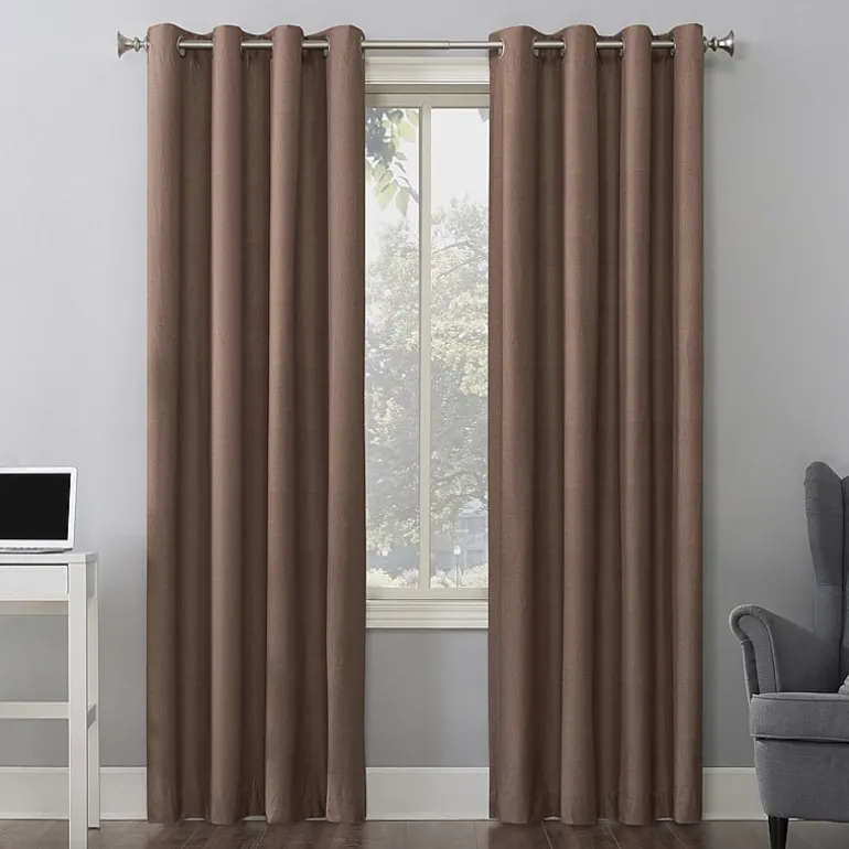 Sun Zero Duran Grommet Top Energy Saving 100% Blackout Single Curtain Panel