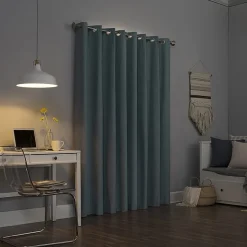 Sun Zero Duran Grommet Top Energy Saving 100% Blackout Single Curtain Panel