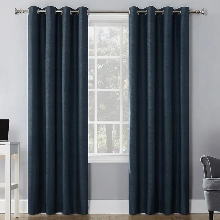 Sun Zero Duran Grommet Top Energy Saving 100% Blackout Single Curtain Panel