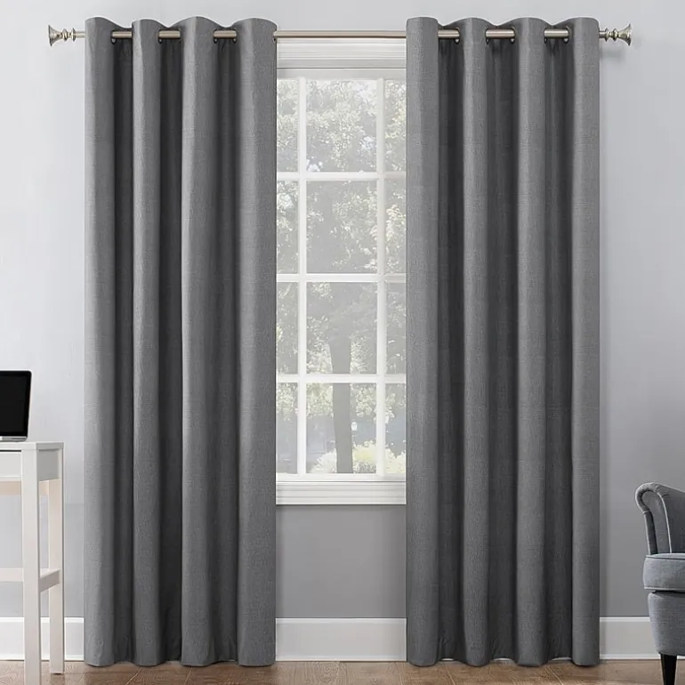 Sun Zero Duran Grommet Top Energy Saving 100% Blackout Single Curtain Panel