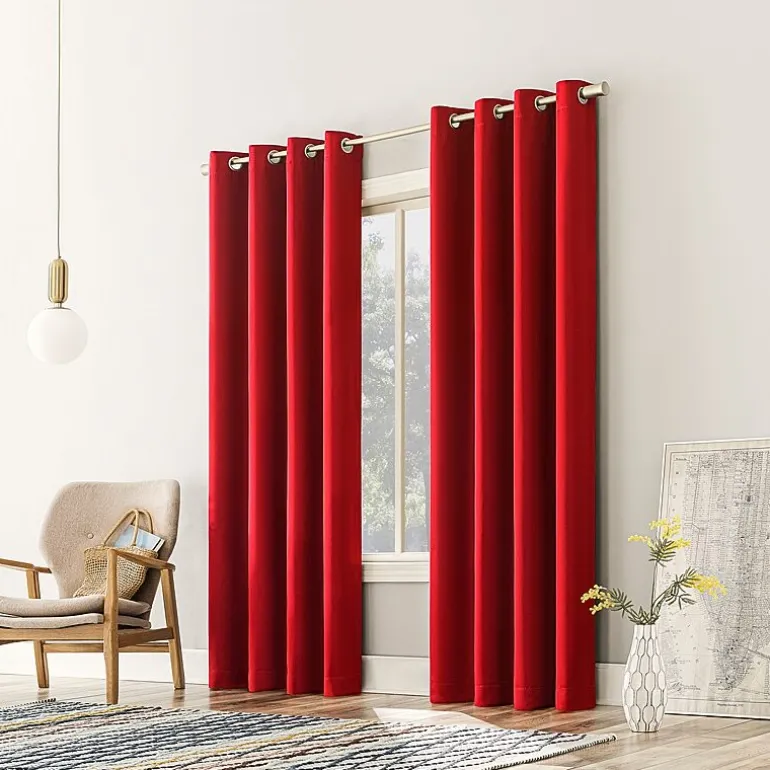Sun Zero Emory Grommet Top Light-Filtering Single Curtain Panel