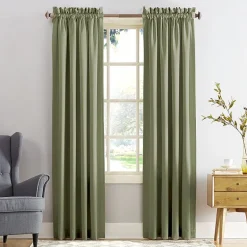 Sun Zero Emory Rod Pocket Energy Saving Light-Filtering Single Curtain Panel