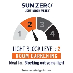 Sun Zero Emory Rod Pocket Energy Saving Light-Filtering Single Curtain Panel