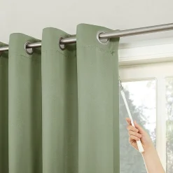 Sun Zero Evan Blackout Grommet Top Single Patio Door Curtain