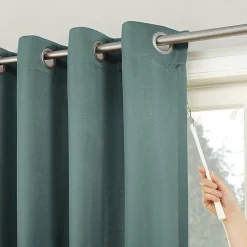 Sun Zero Evan Blackout Grommet Top Single Patio Door Curtain