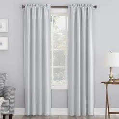Sun Zero Evan Rod Pocket Energy Saving Blackout Single Curtain Panel