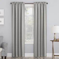 Sun Zero Evan Rod Pocket Energy Saving Blackout Single Curtain Panel