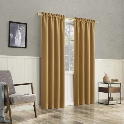Sun Zero Evan Rod Pocket Energy Saving Blackout Single Curtain Panel
