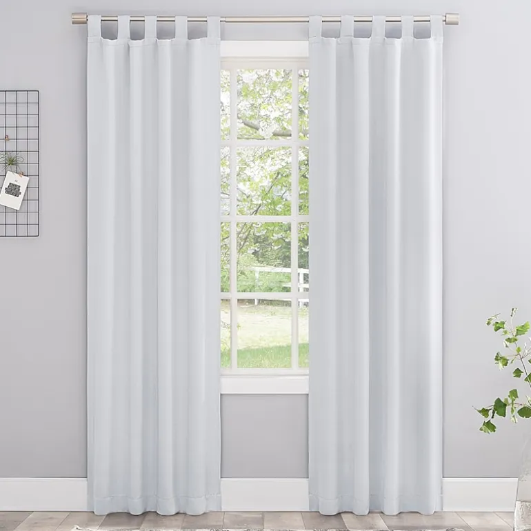 Sun Zero Evan Tab Top Energy Saving Blackout Single Curtain Panel
