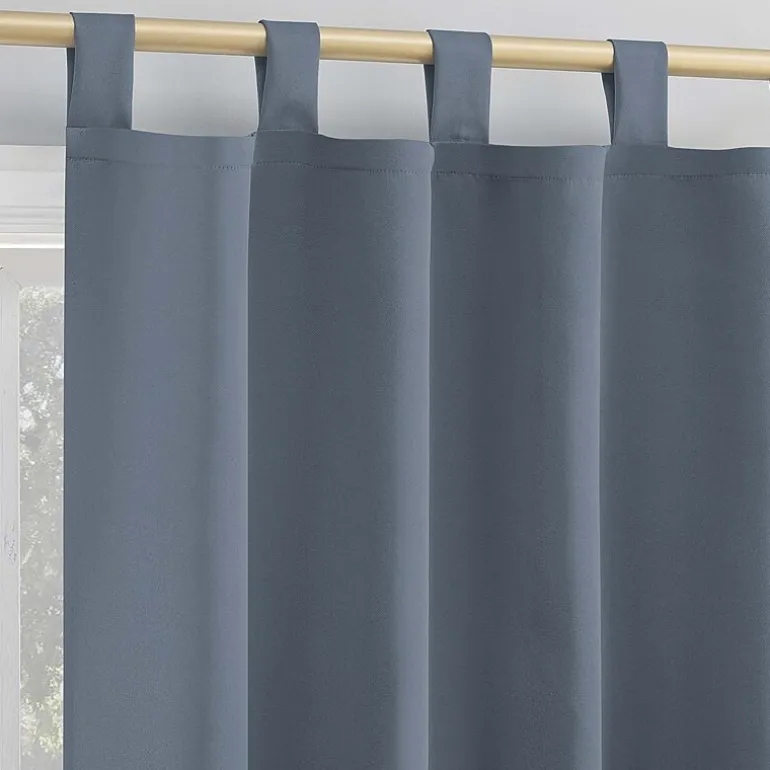 Sun Zero Evan Tab Top Energy Saving Blackout Single Curtain Panel